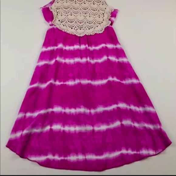 Vintage Havana Hi-low Tank Dress Women’s S Small Tie Dye Scoopneck Crochet 💜💗 - Picture 2 of 6